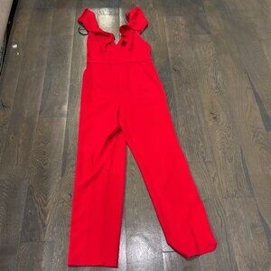 Lulus Red Ruffled Jumpsuit
